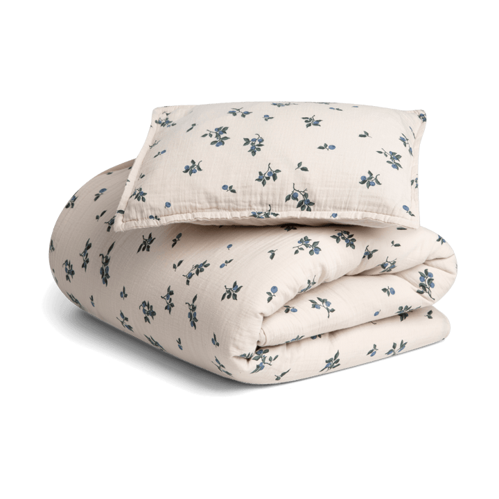 Blueberry Muslin beddengoedset junior - 100x130 cm/35x55 cm - Garbo&Friends