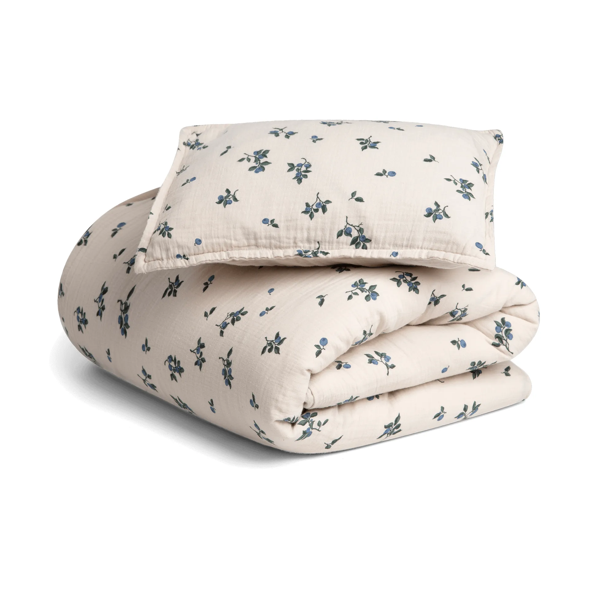 Blueberry Muslin beddengoedset junior, 100x140 cm/40x45 cm Garbo&Friends