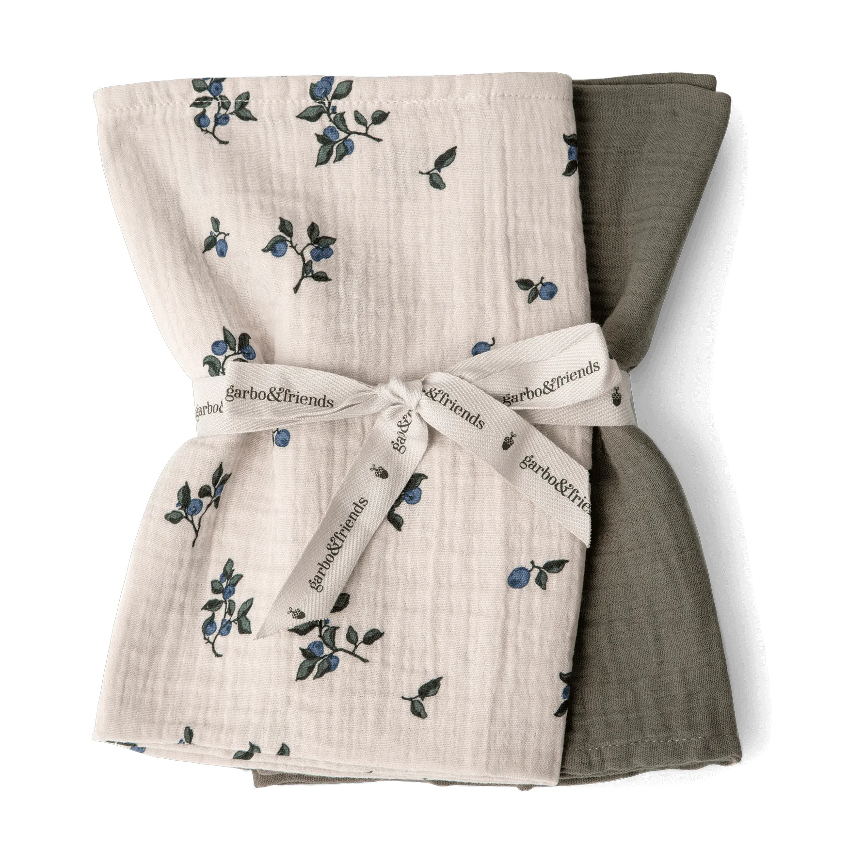 Blueberry Muslin deken klein 2-delig, 60x60 cm Garbo&Friends