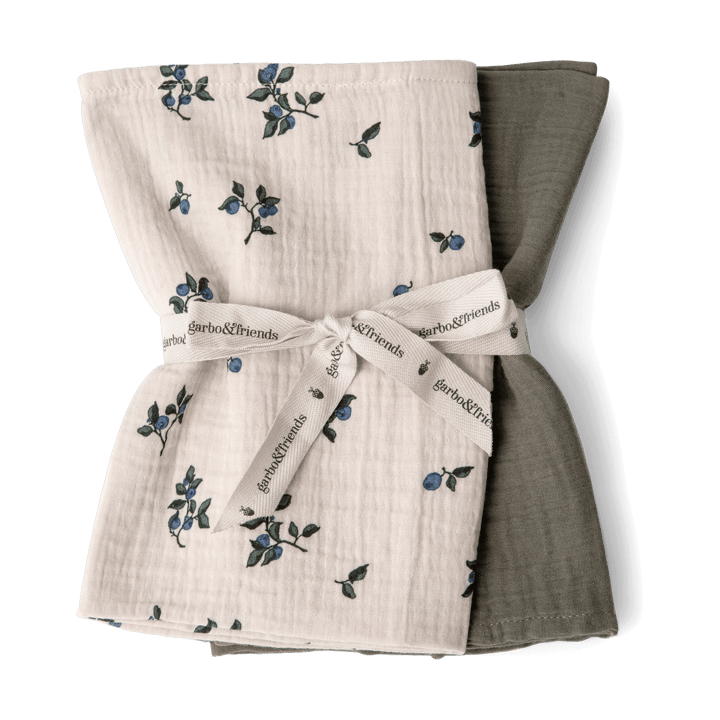 Blueberry Muslin deken klein 2-delig - 60x60 cm - Garbo&Friends