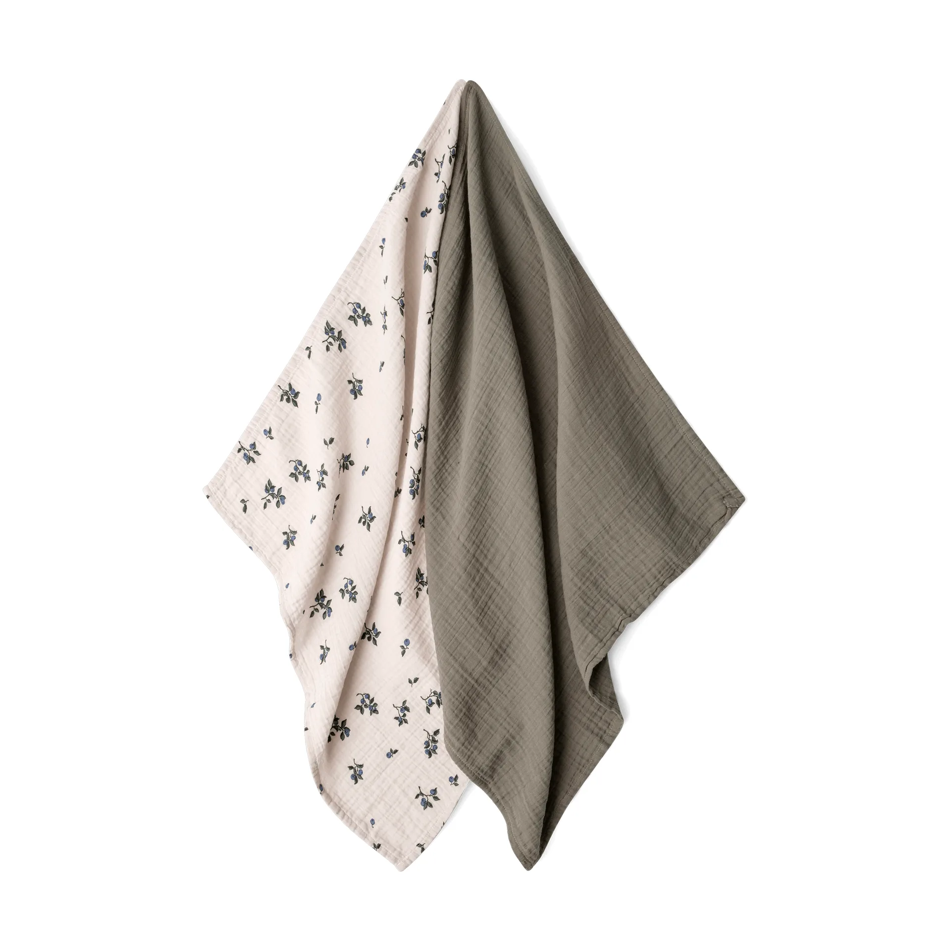 Blueberry Muslin deken klein 2-delig, 60x60 cm Garbo&Friends