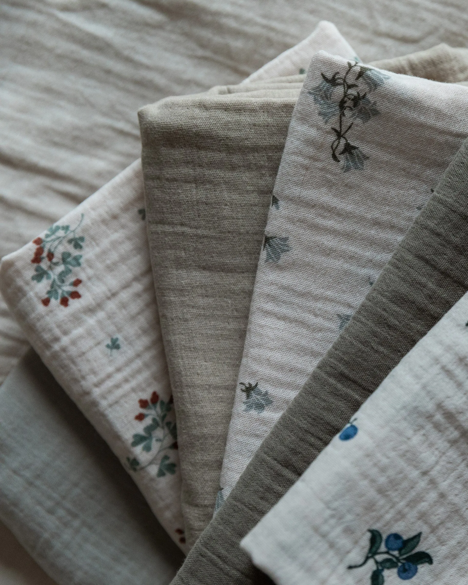 Blueberry Muslin deken klein 2-delig, 60x60 cm Garbo&Friends