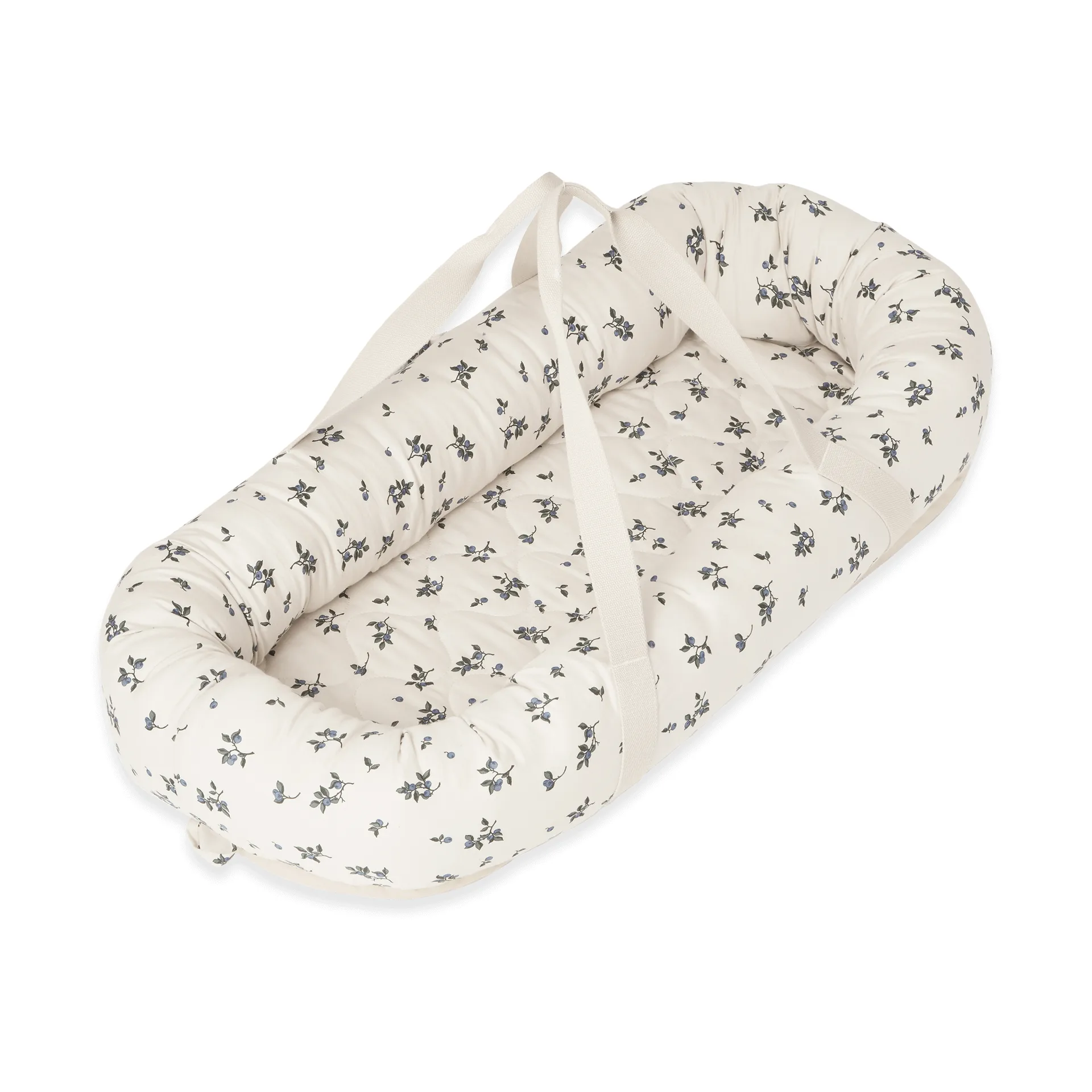 Blueberry satijnen gewatteerd babynest, 43x87x16 cm Garbo&Friends