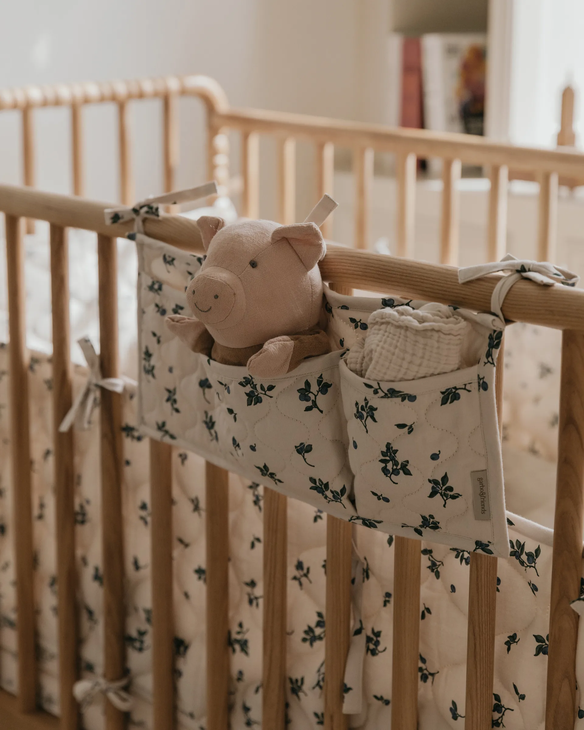 Blueberry satijnen gewatteerd bedzak, 18x43 cm Garbo&Friends