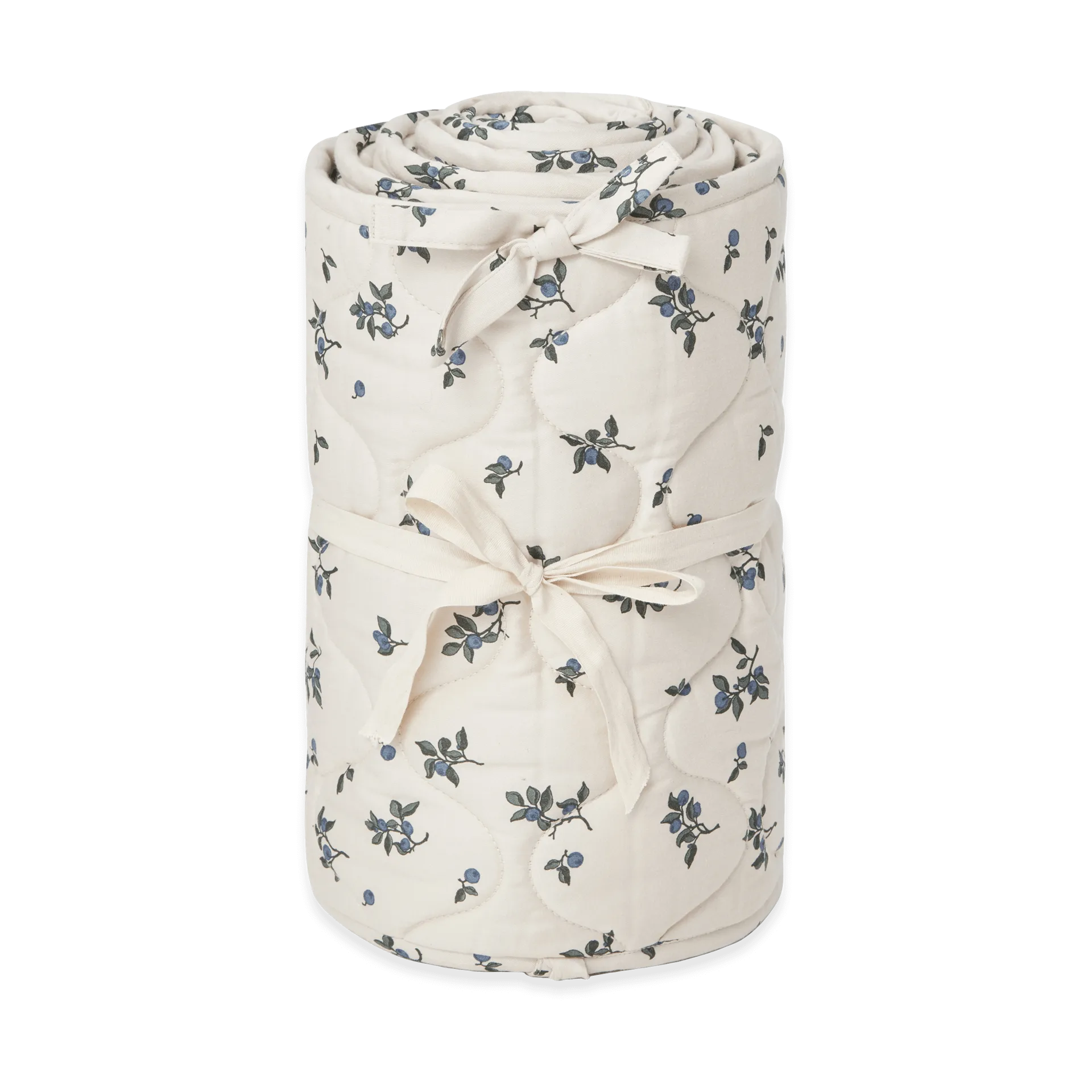 Blueberry satijnen gewatteerde ledikantbeschermer, 30x360 cm Garbo&Friends