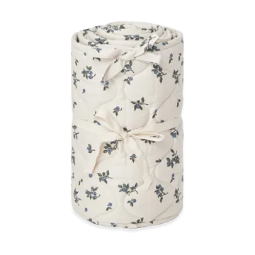 Blueberry satijnen gewatteerde ledikantbeschermer - 30x360 cm - Garbo&Friends