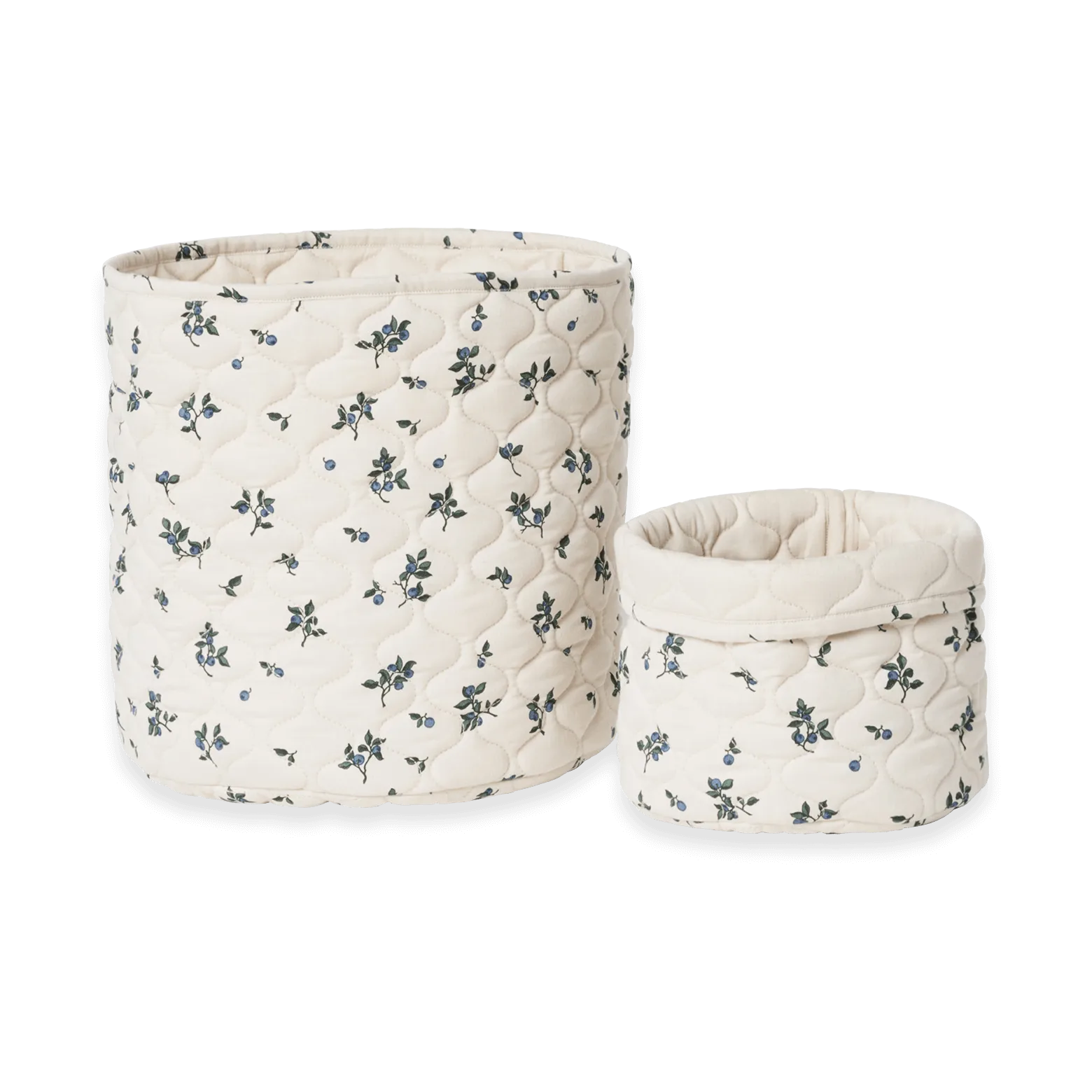 Blueberry Satin gewatteerde mand 2-delig, 20xØ20 cm + 30xØ30 cm Garbo&Friends