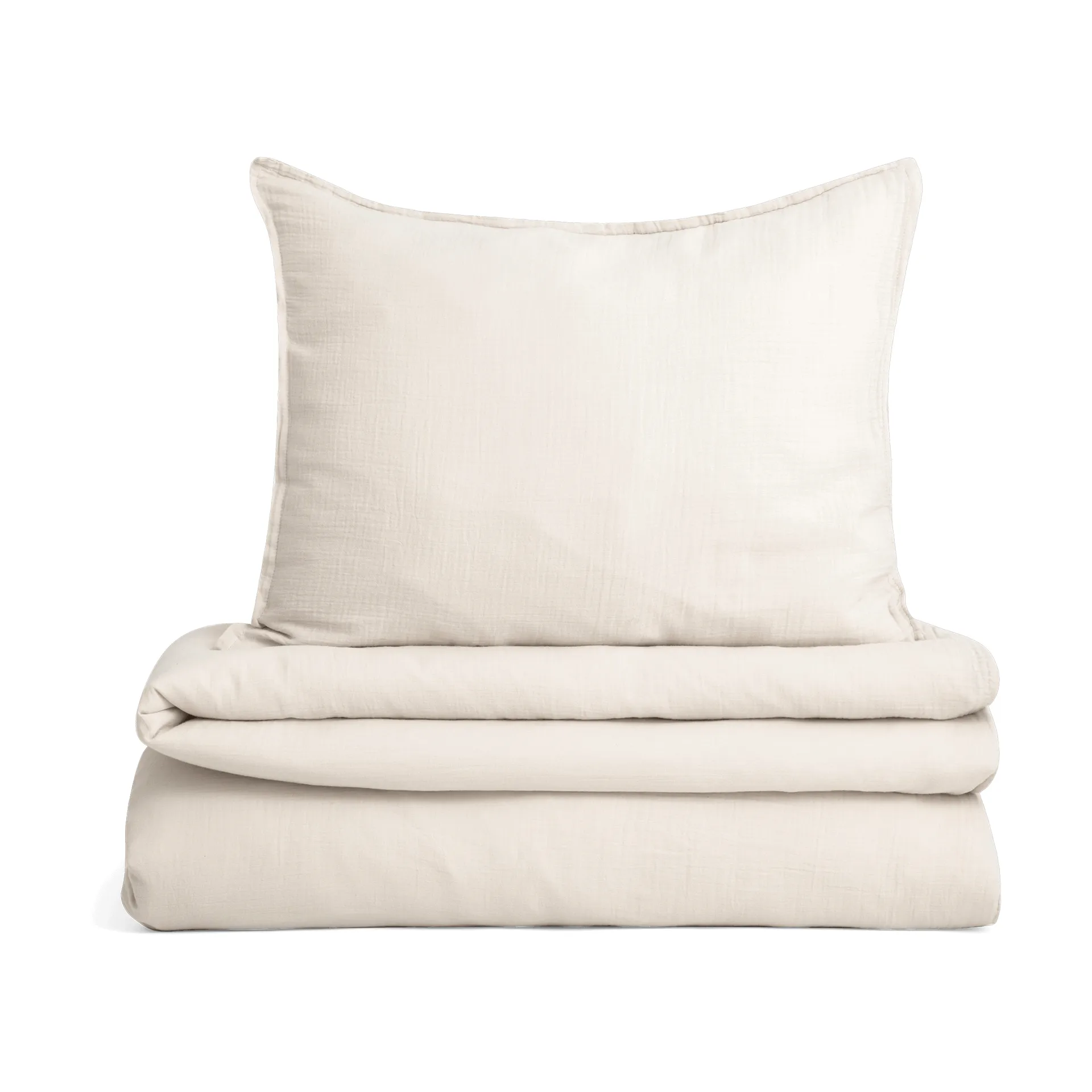Eggshell Muslin beddengoedset, 140x200 cm/50x75 cm Garbo&Friends
