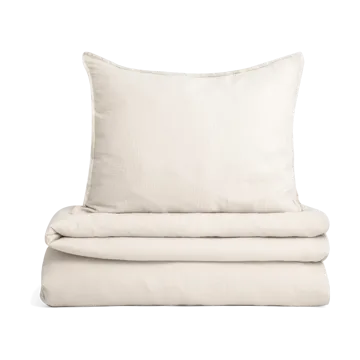 Eggshell Muslin beddengoedset - 150x210 cm/50x60 cm - Garbo&Friends