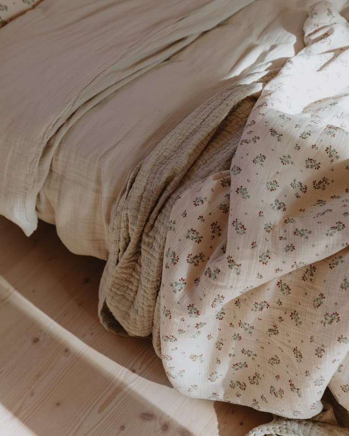 Eggshell Muslin beddengoedset, 150x210 cm/50x60 cm Garbo&Friends
