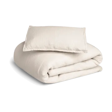 Eggshell Muslin beddengoedset baby - 70x80 cm/28x35 cm - Garbo&Friends