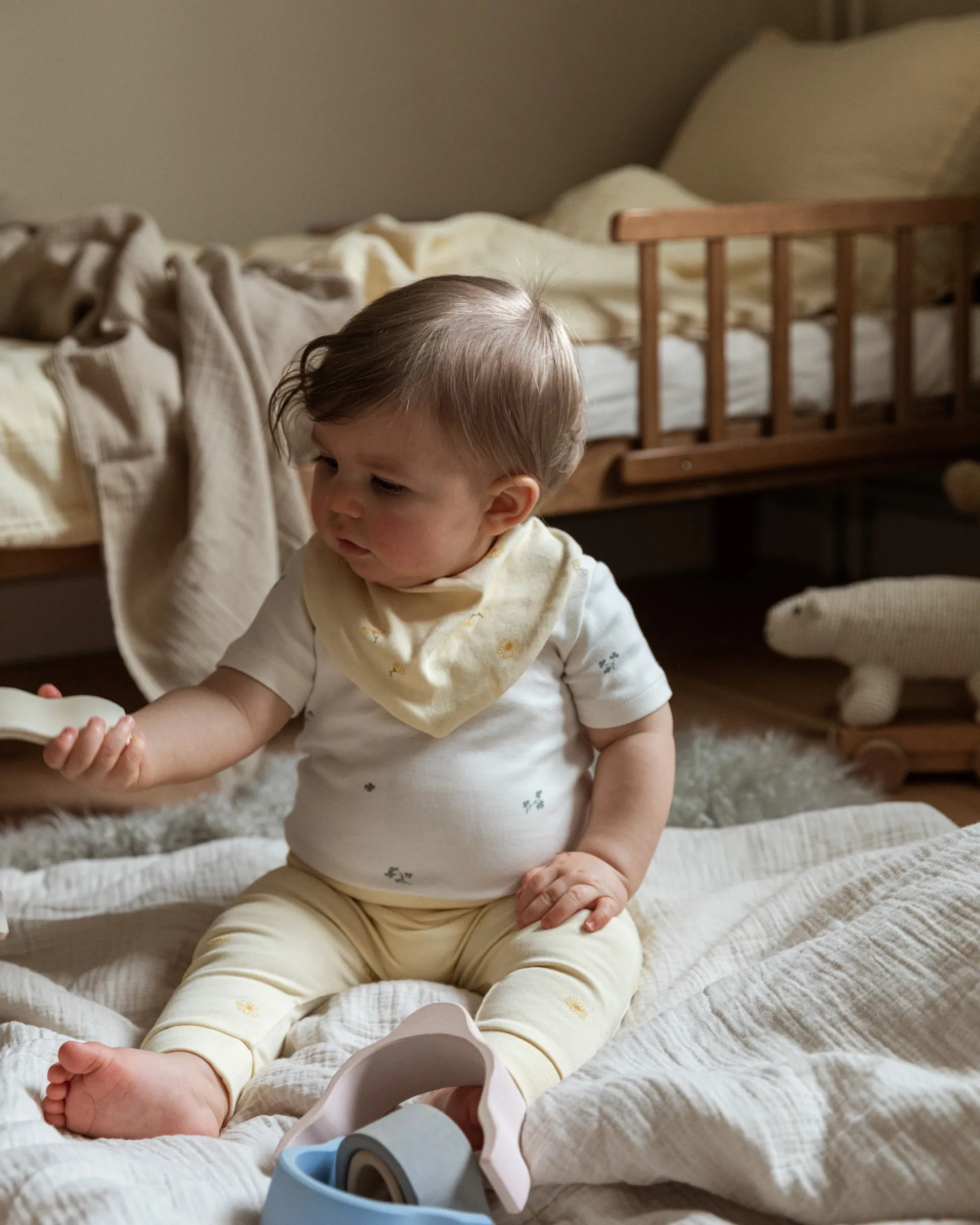 Eggshell Muslin gewatteerde deken, 100x140 cm Garbo&Friends