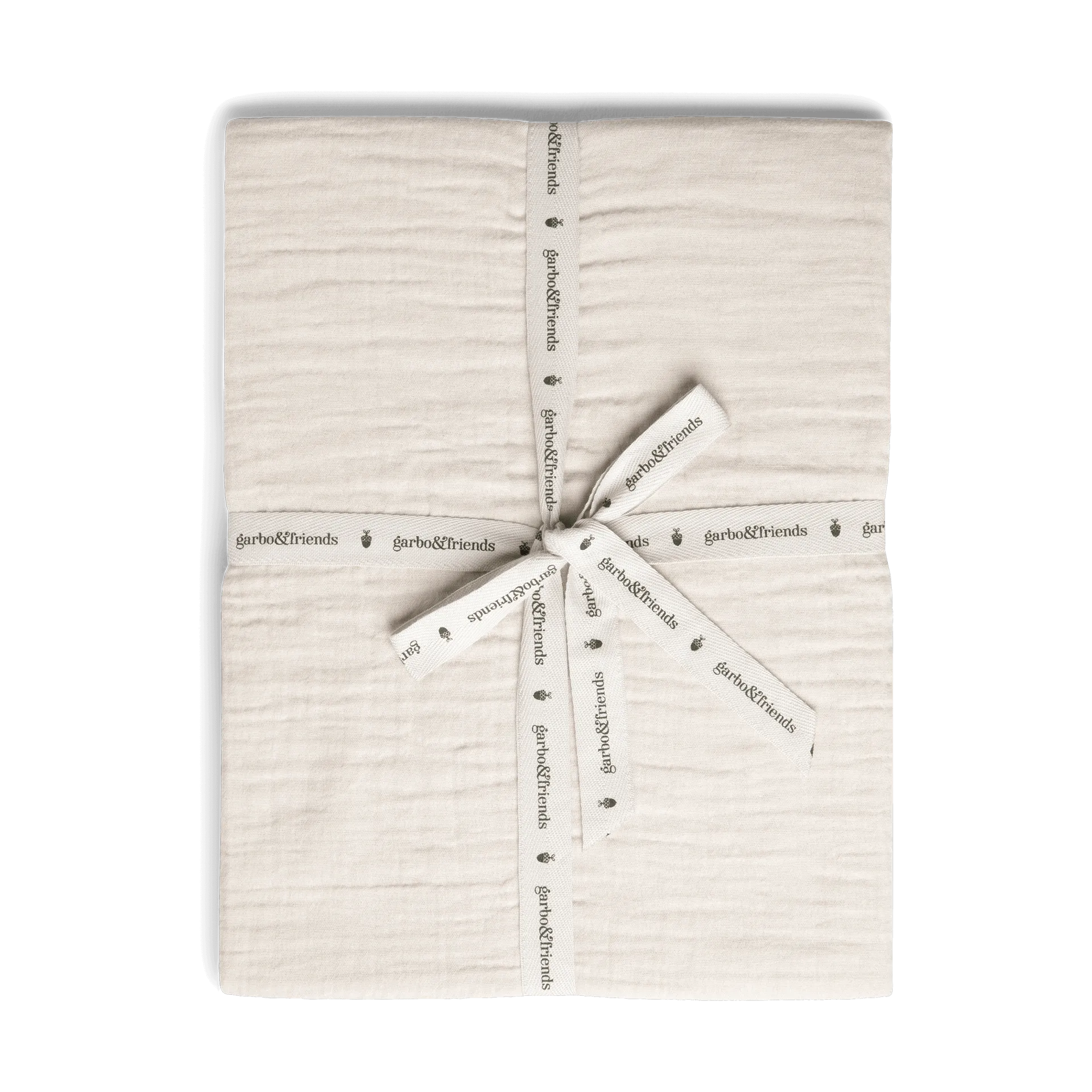 Eggshell Muslin hoeslaken, 140x200x30 cm Garbo&Friends