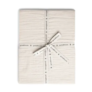 Eggshell Muslin hoeslaken - 140x200x30 cm - Garbo&Friends
