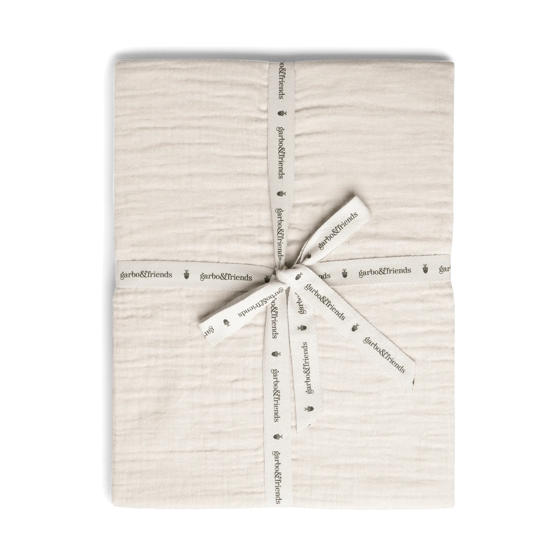 Eggshell Muslin hoeslaken, 180x200x30 cm Garbo&Friends