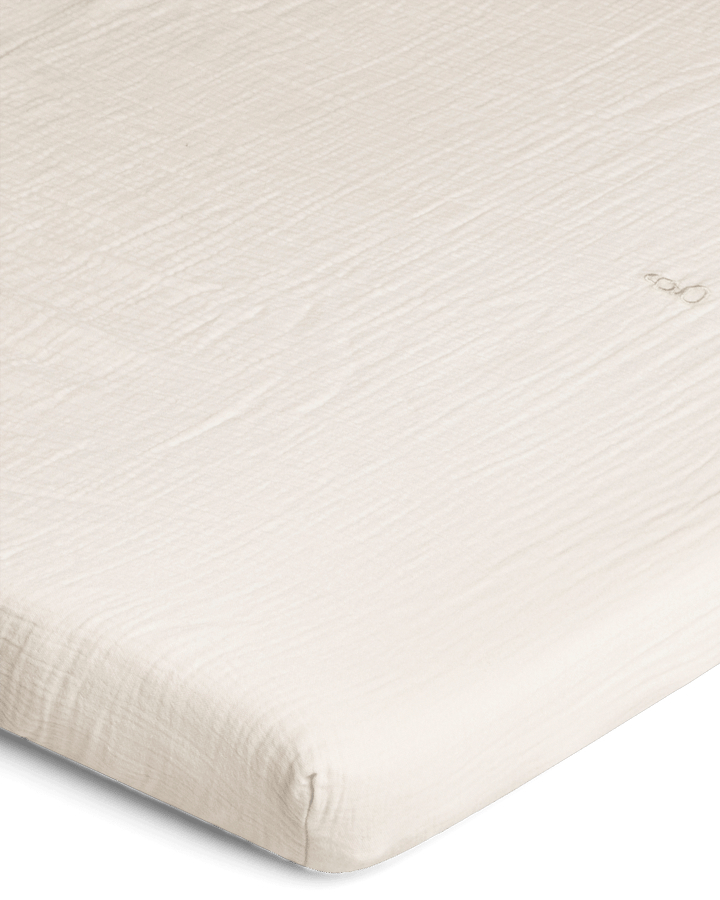 Eggshell Muslin hoeslaken, 90x200x30 cm Garbo&Friends