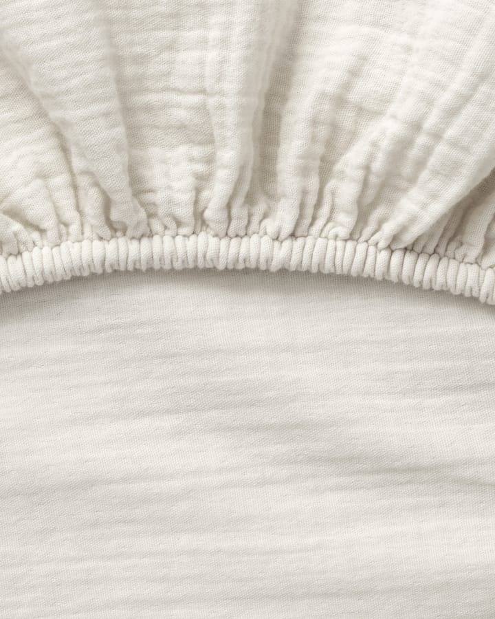 Eggshell Muslin hoeslaken, 90x200x30 cm Garbo&Friends