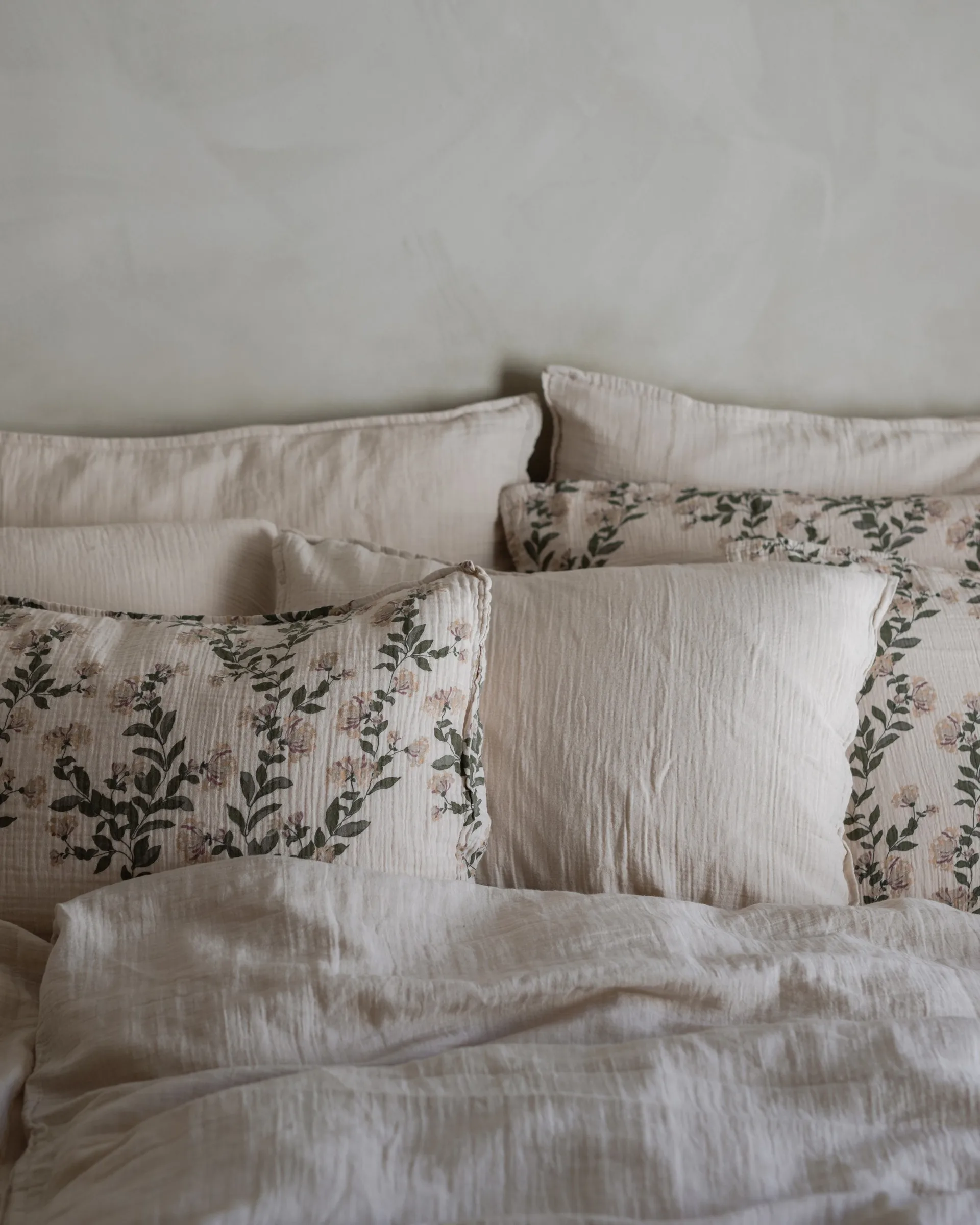 Eggshell Muslin kussensloop, 50x90 cm Garbo&Friends