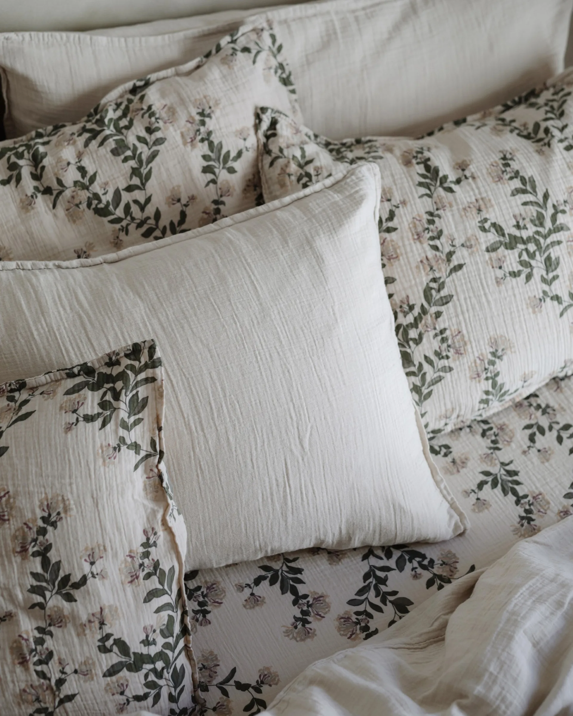 Eggshell Muslin kussensloop, 50x90 cm Garbo&Friends