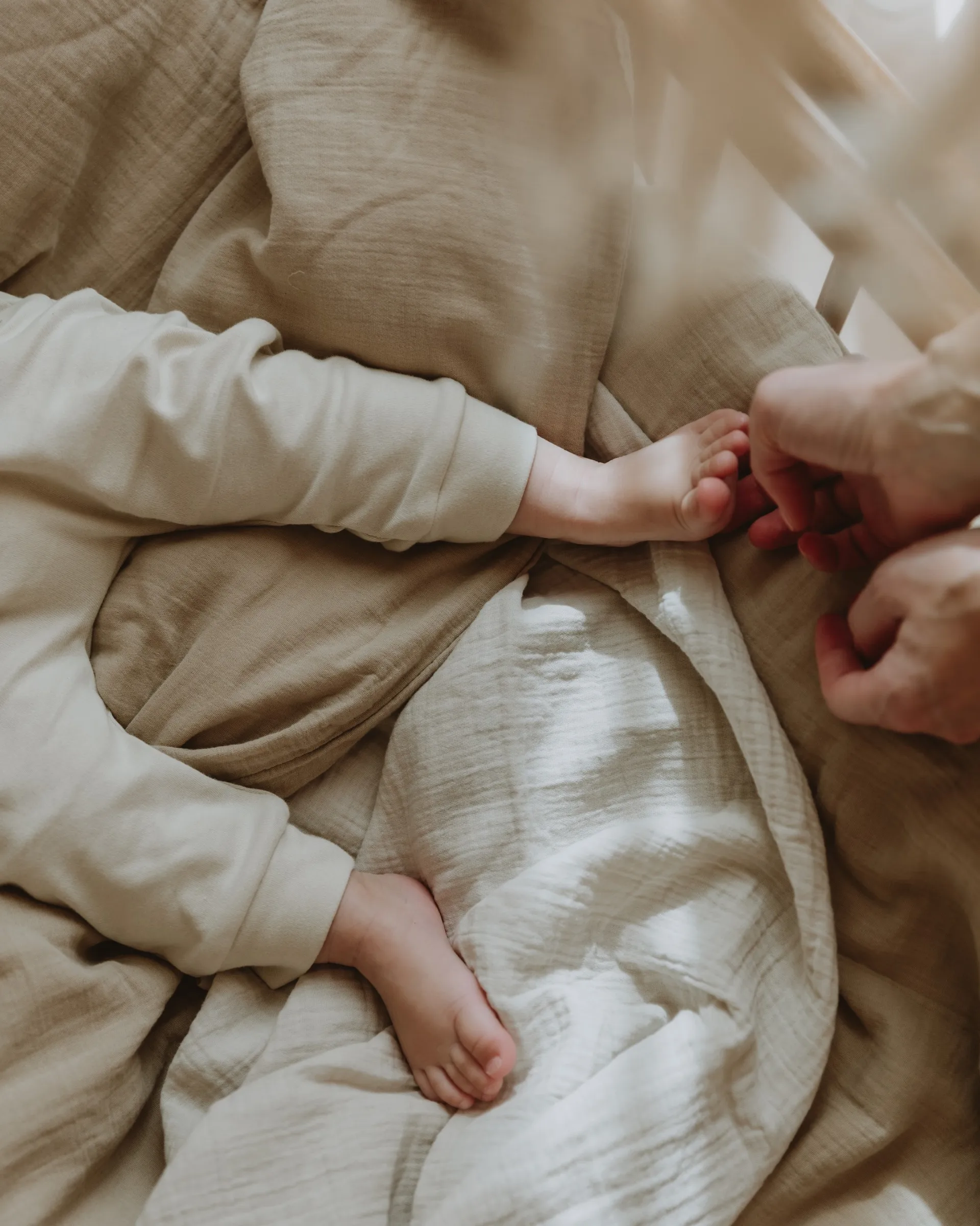 Eggshell Muslin Swaddle deken, 110x110 cm Garbo&Friends