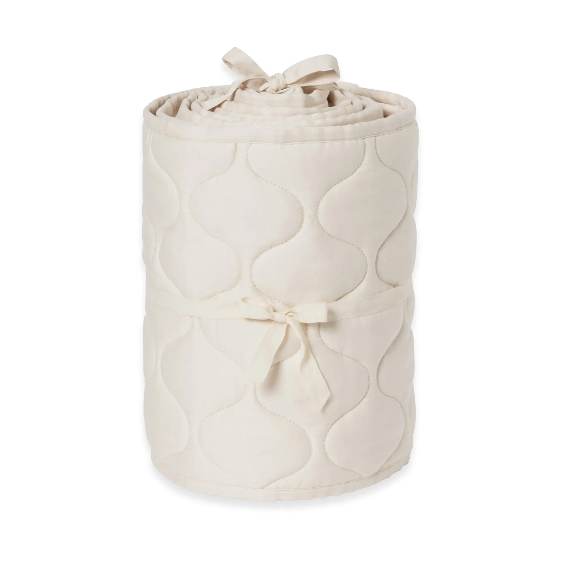 Eggshell Satin gewatteerd bedomrander, 30x360 cm Garbo&Friends