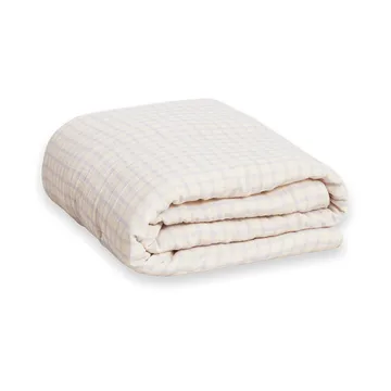 Gingham Sky Blue Muslin  gewatteerde deken - 100x140 cm - Garbo&Friends
