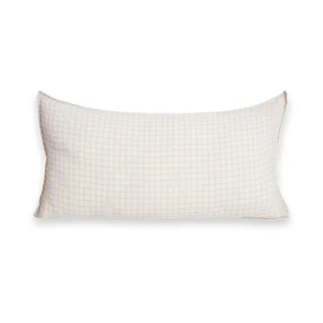 Gingham Sky Blue Muslin kussensloop - 50x90 cm - Garbo&Friends