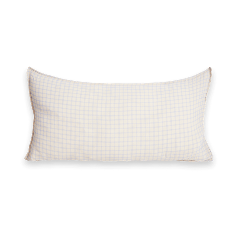 Garbo&Friends Gingham Sky Blue Muslin kussensloop 50x90 cm