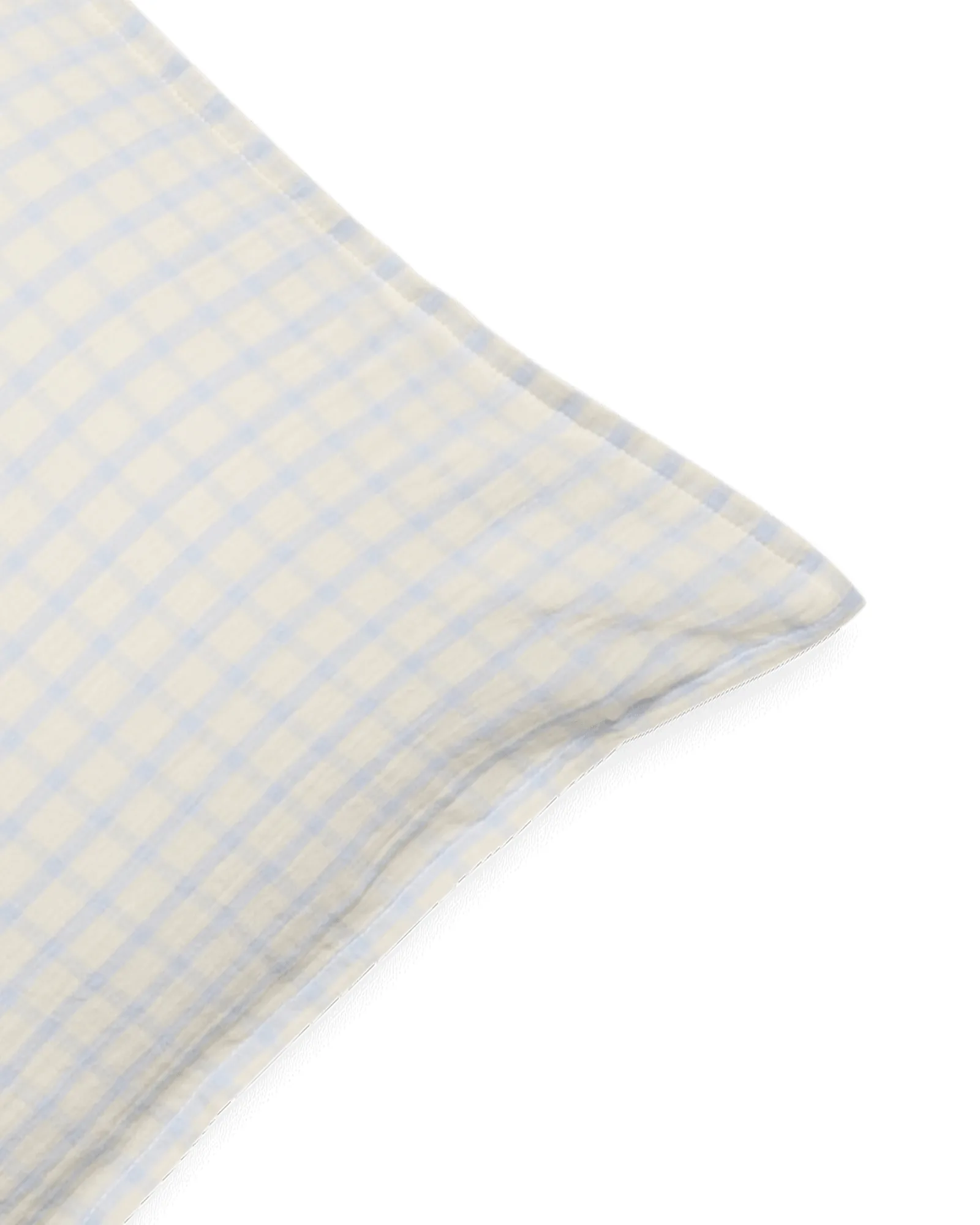 Gingham Sky Blue Muslin kussensloop, Sky 50x70 cm Garbo&Friends