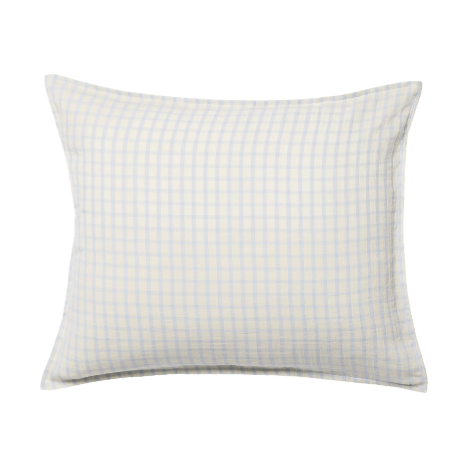 Gingham Sky Blue Muslin kussensloop, Sky 80x80 cm Garbo&Friends