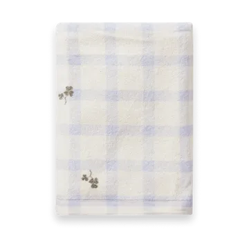 Gingham Sorrel Blue Terry badhanddoek - 70x140 cm - Garbo&Friends