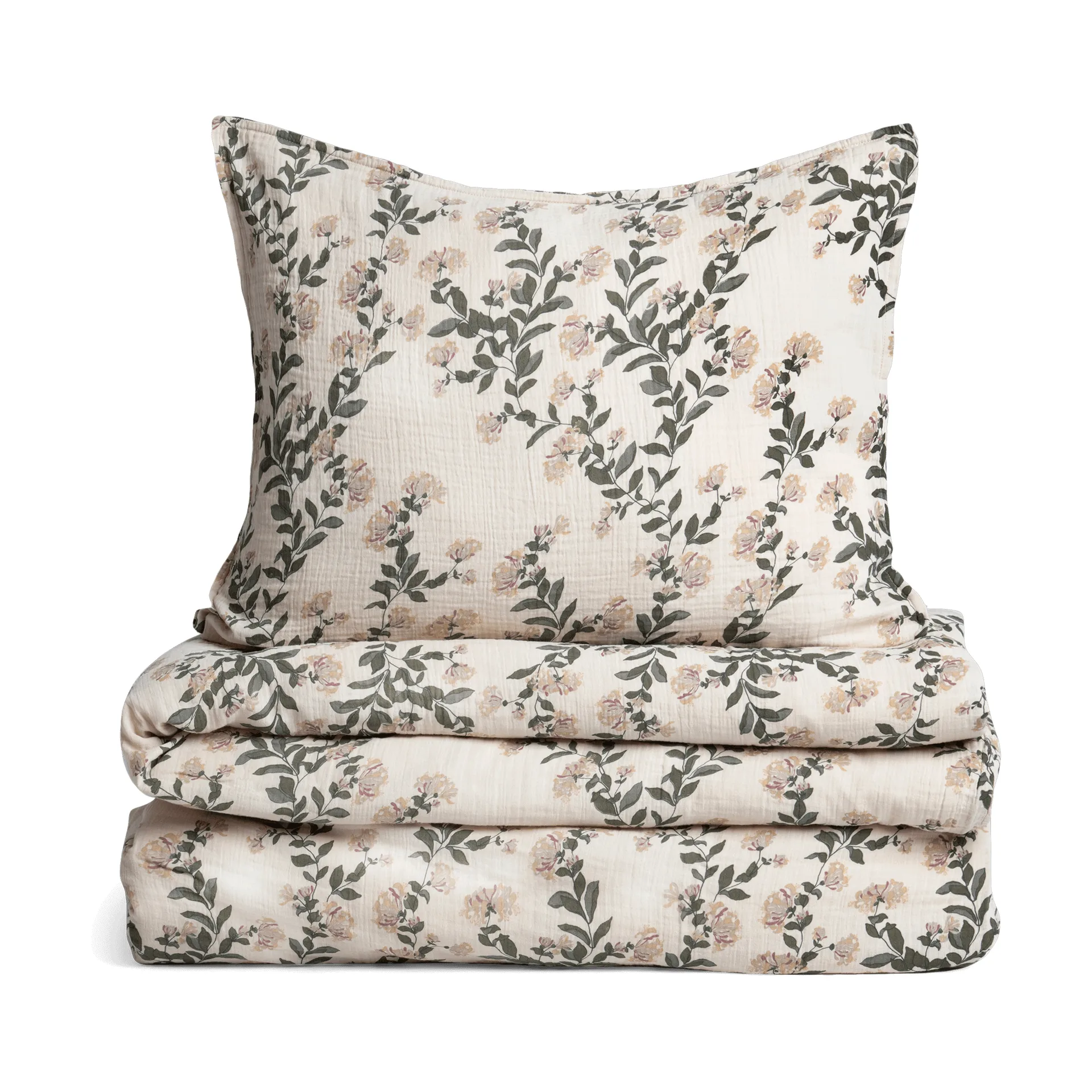 Honeysuckle Muslin beddengoedset, 140x200 cm/50x75 cm Garbo&Friends