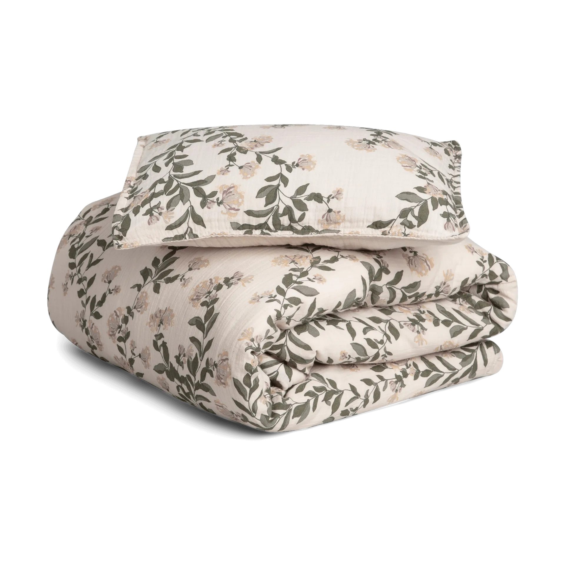 Honeysuckle Muslin beddengoedset baby, 70x80 cm/28x35 cm Garbo&Friends