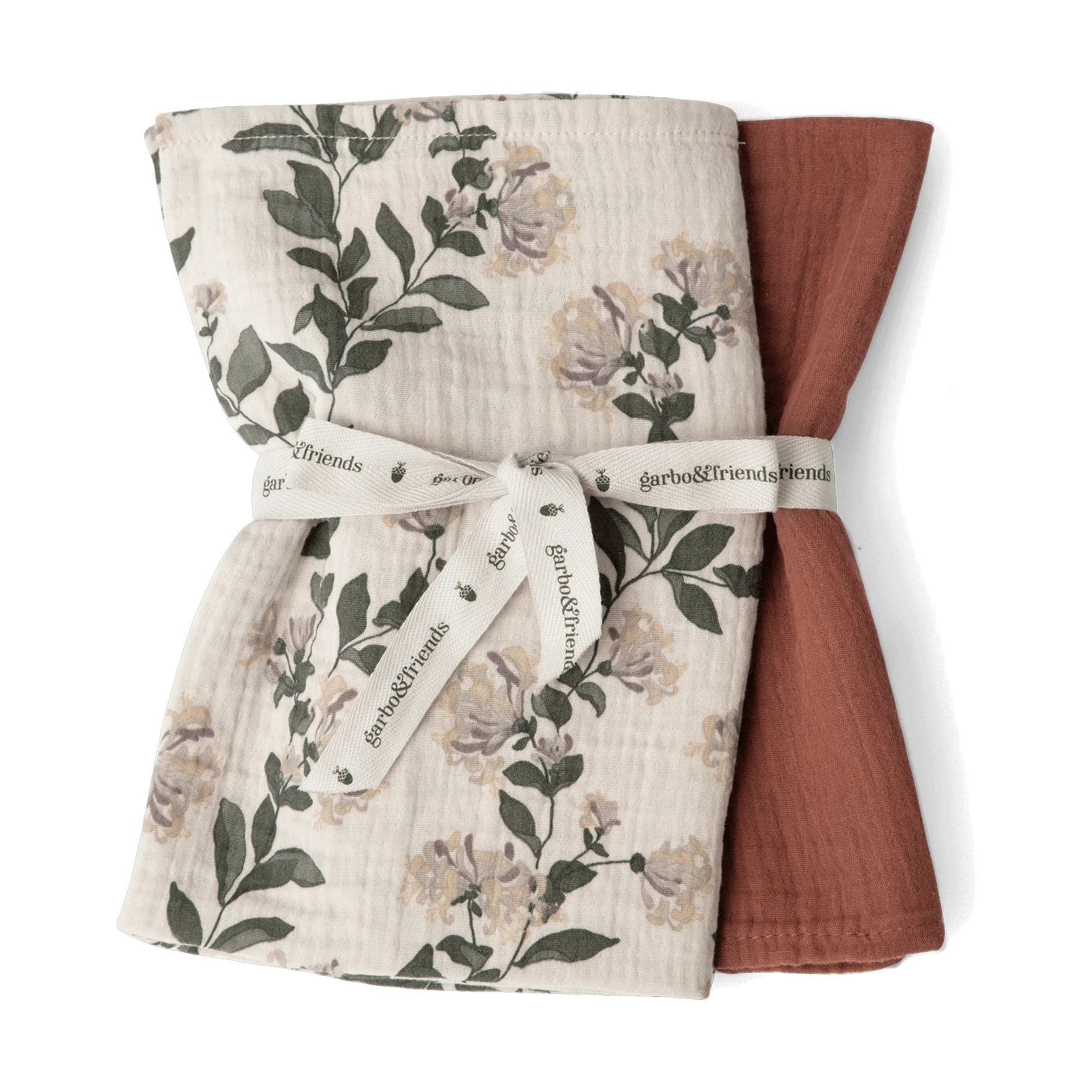 Honeysuckle Muslin deken klein 2-delig, 60x60 cm Garbo&Friends