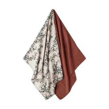 Honeysuckle Muslin deken klein 2-delig - 60x60 cm - Garbo&Friends