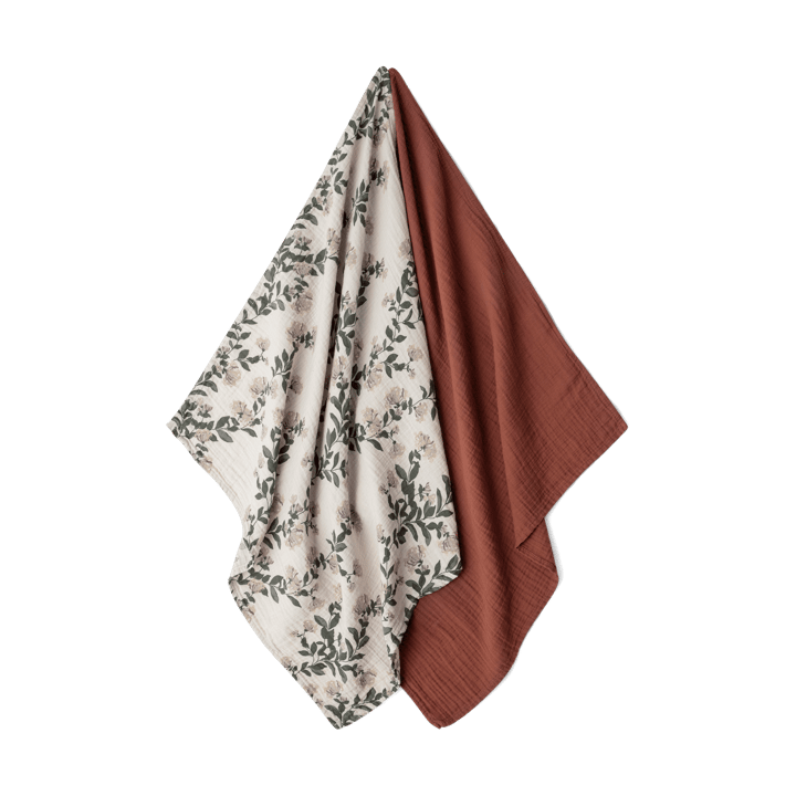 Honeysuckle Muslin deken klein 2-delig, 60x60 cm Garbo&Friends