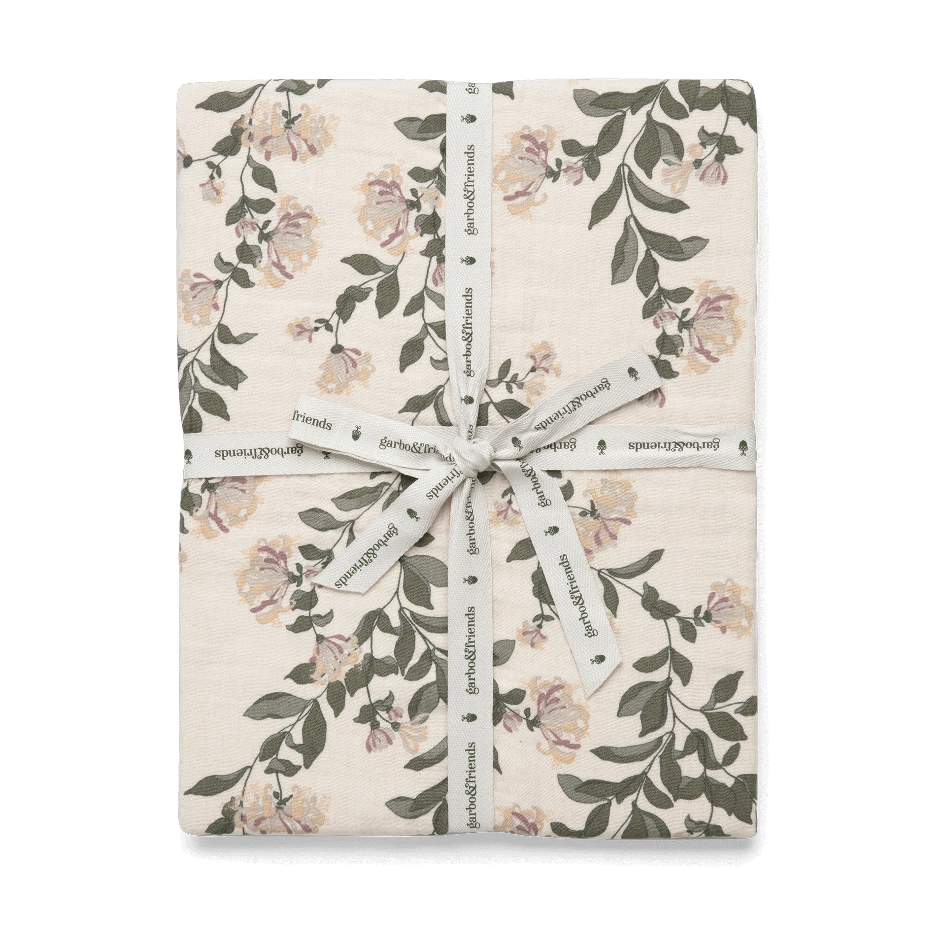 Honeysuckle Muslin hoeslaken, 90x200x30 cm Garbo&Friends