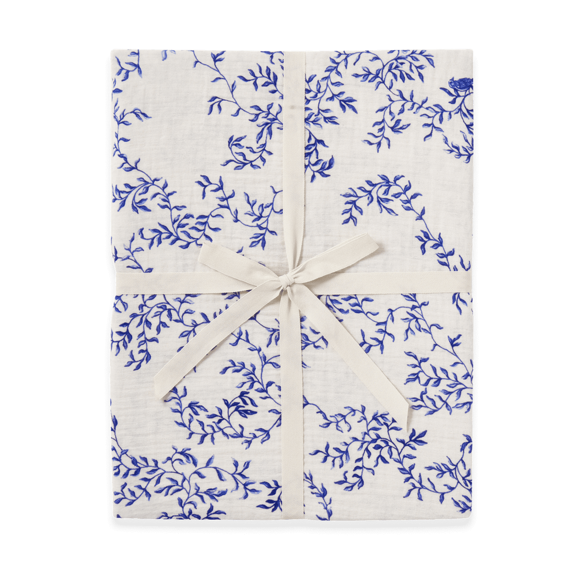 Garbo&Friends Jardim Muslin hoeslaken 60x120x20 cm | Scandinavisch Interieur | Lakens | Blauw