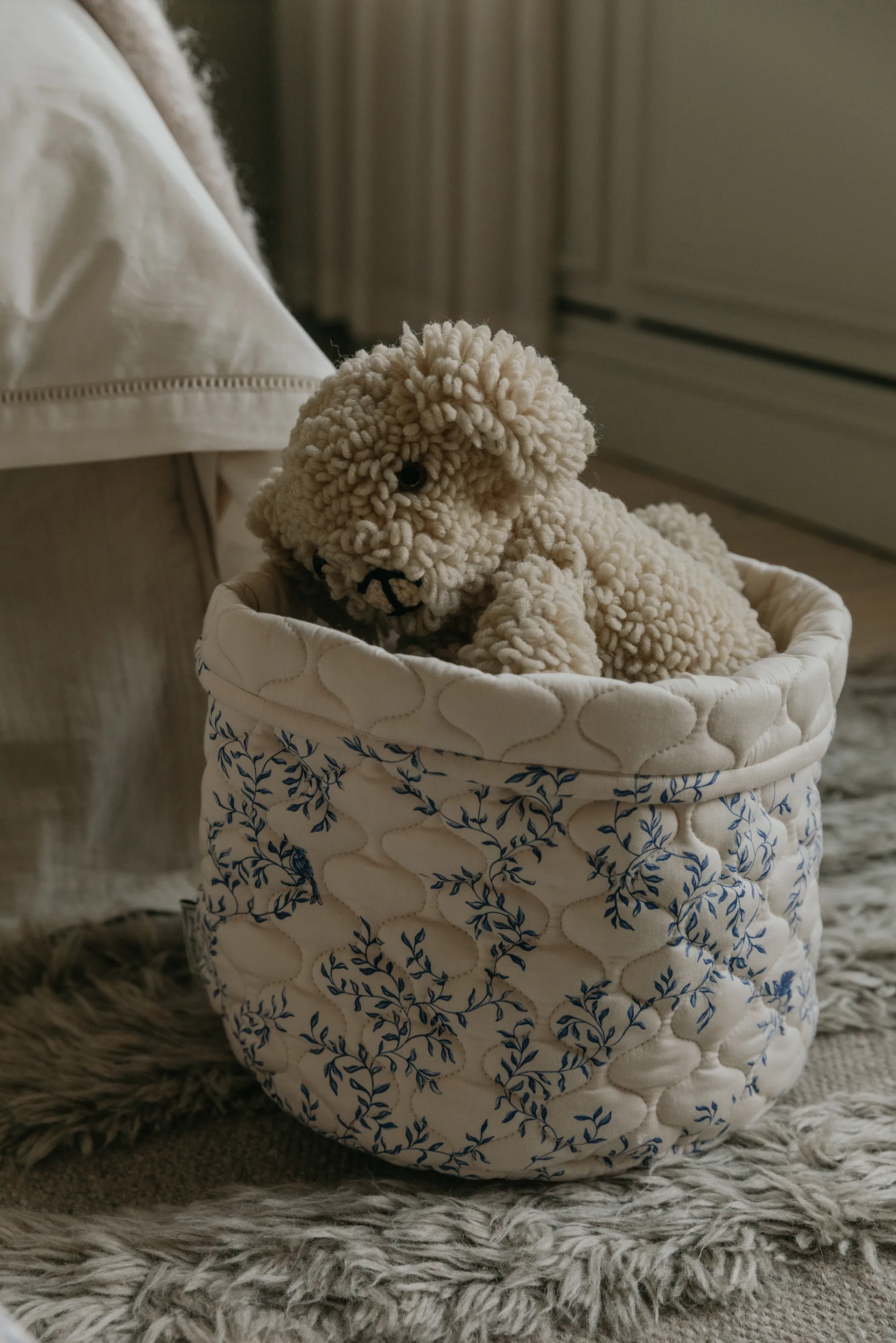 Jardim Satin gewatteerde mand 2-delig, 20xØ20 cm + 30xØ30 cm Garbo&Friends