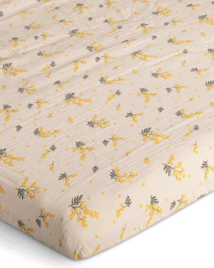 Mimosa Muslin hoeslaken, 180x200x30 cm Garbo&Friends
