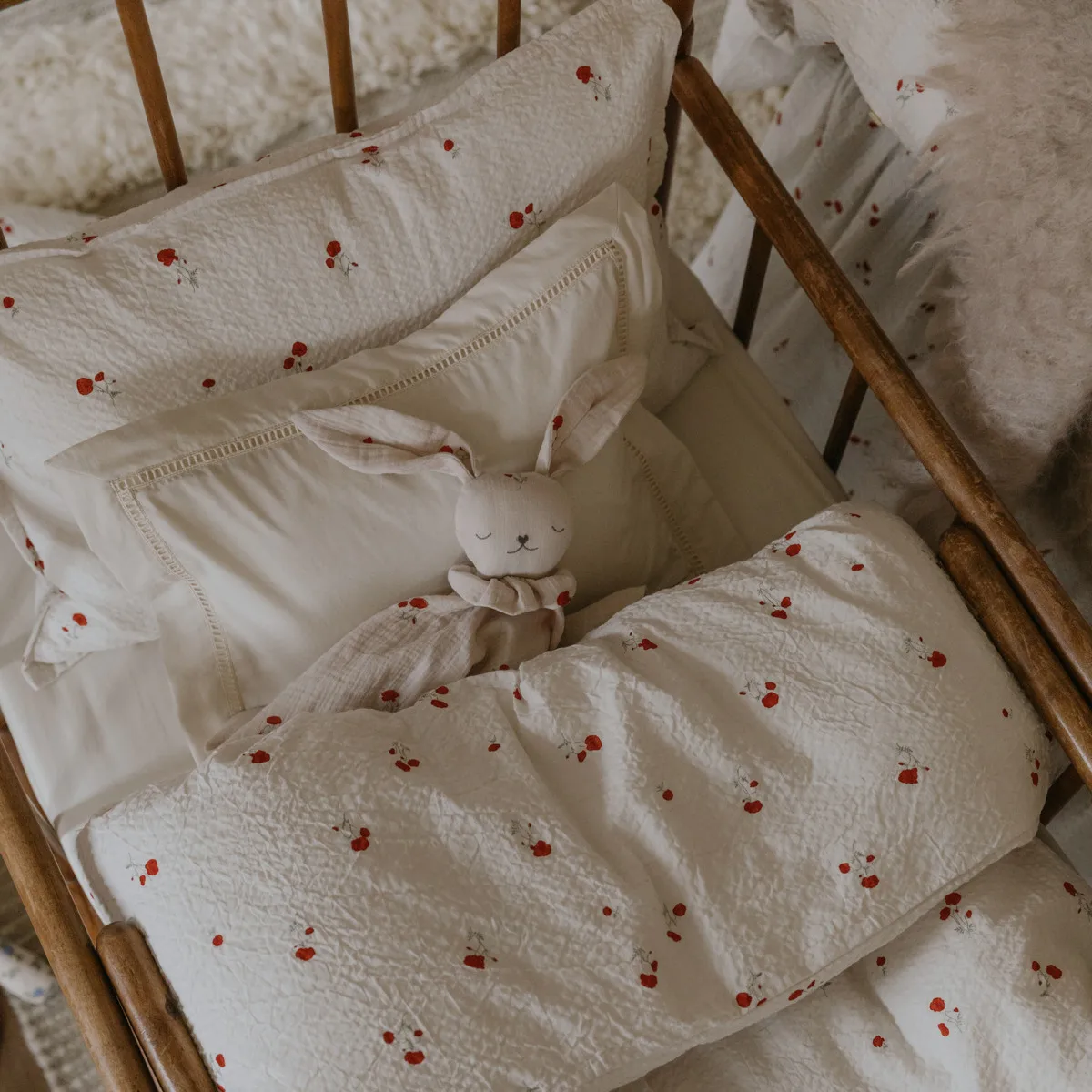 Pearl Ladder Lace bedset baby, 70x80 cm/28x35 cm Garbo&Friends