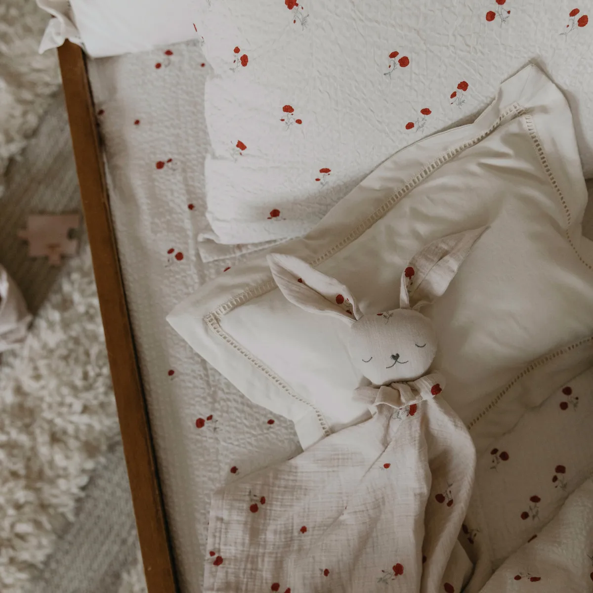 Pearl Ladder Lace bedset baby, 70x80 cm/28x35 cm Garbo&Friends