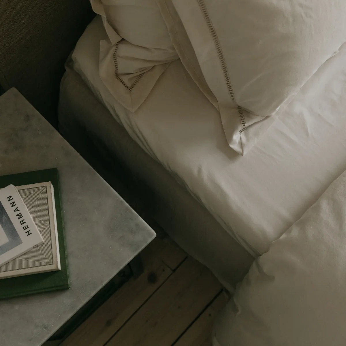 Pearl Ladder Lace hoeslaken, 160x200x30 cm Garbo&Friends