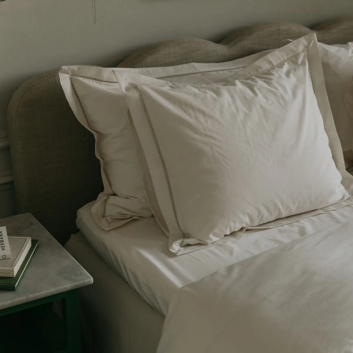 Pearl Ladder Lace hoeslaken, 180x200x30 cm Garbo&Friends