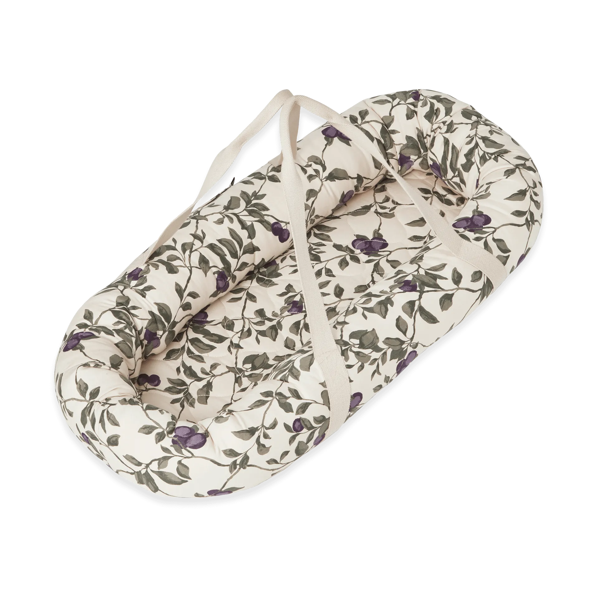 Plum satijnen gewatteerd babynest, 43x87x16cm Garbo&Friends