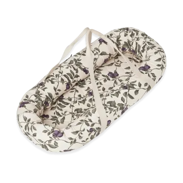 Plum satijnen gewatteerd babynest - 43x87x16cm - Garbo&Friends