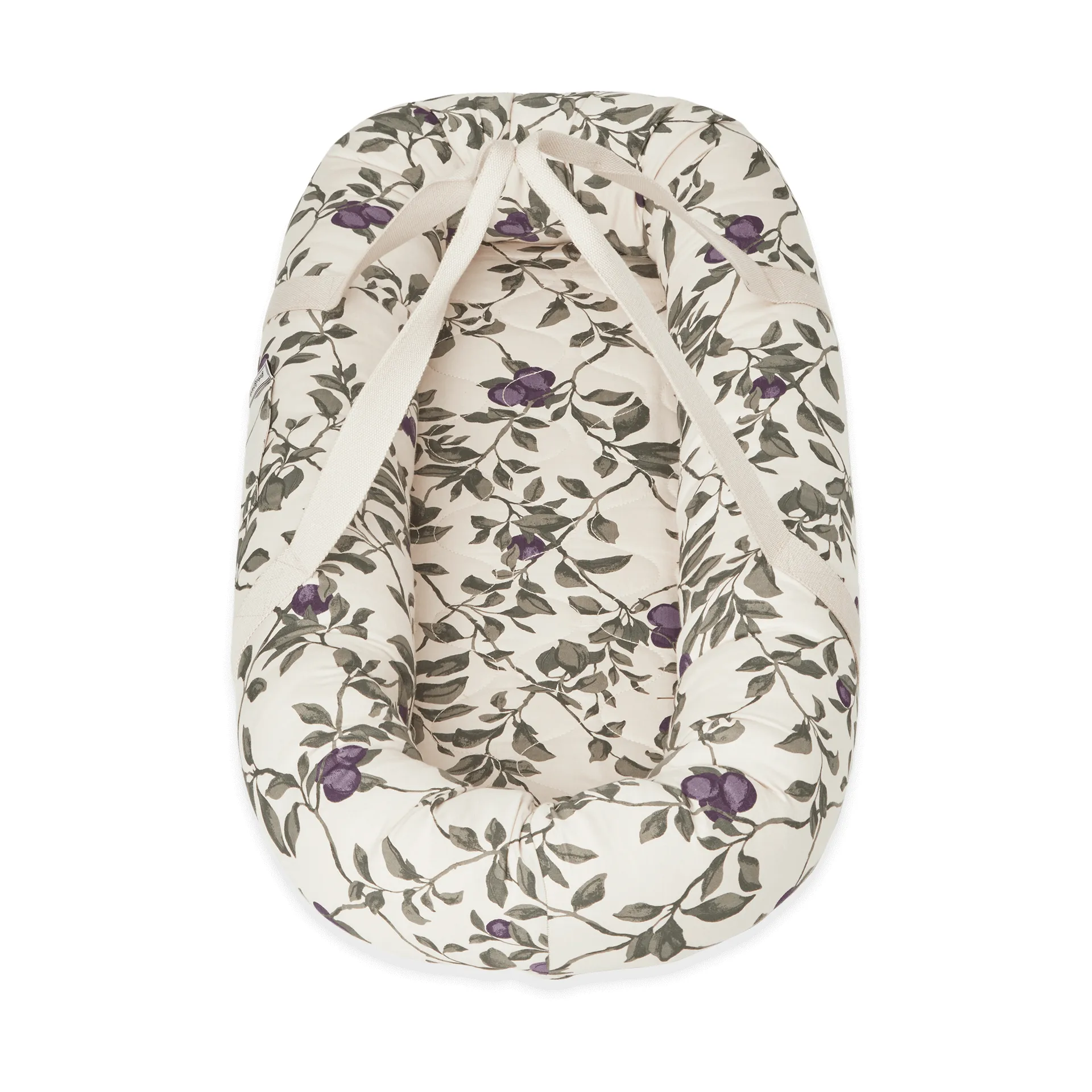 Plum satijnen gewatteerd babynest, 43x87x16cm Garbo&Friends