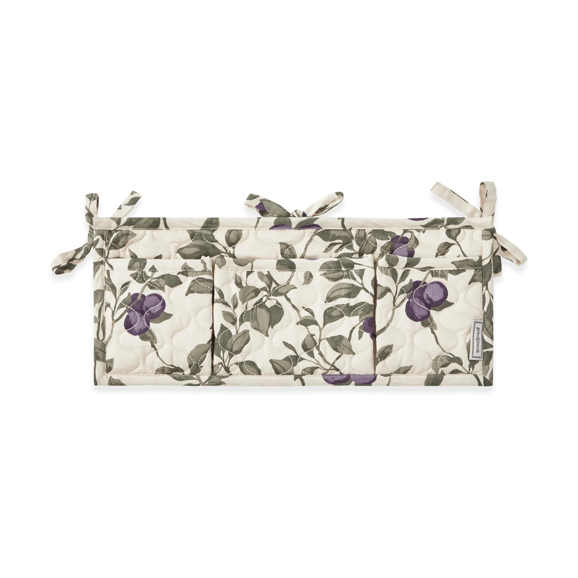 Plum satijnen gewatteerd bedzak, 43x18cm Garbo&Friends