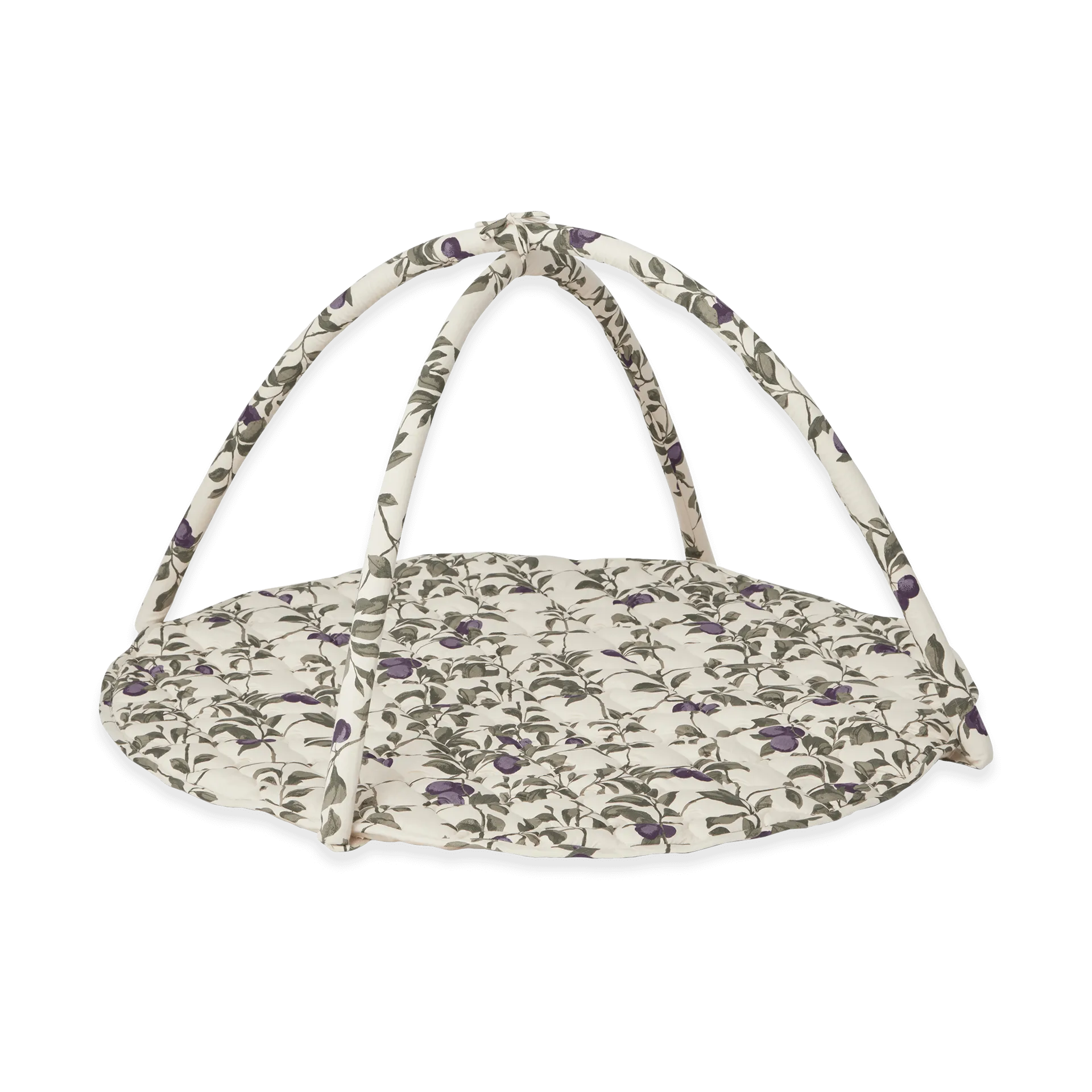 Plum satijnen gewatteerde babygym, Ø90 cm Garbo&Friends