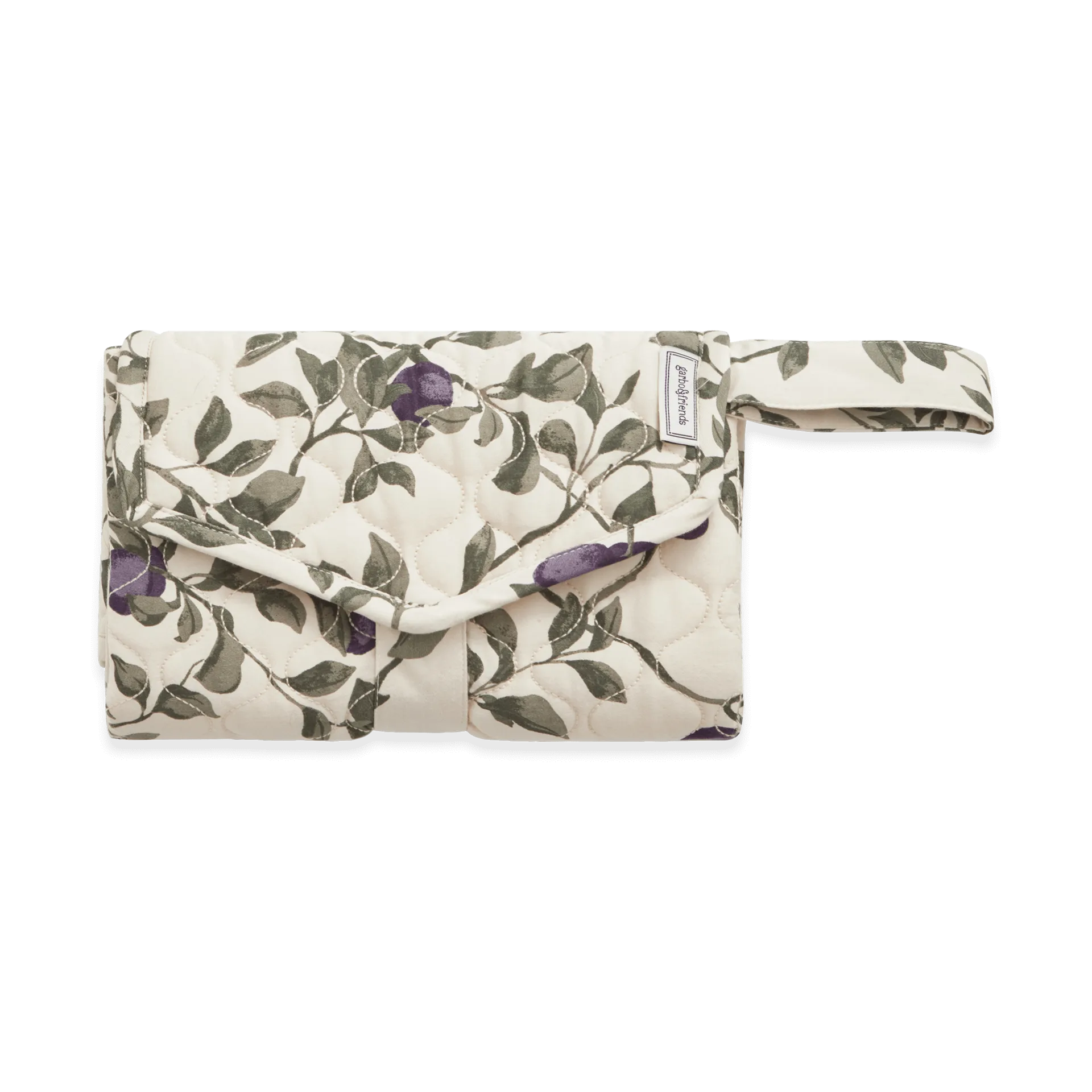 Plum satijnen gewatteerde change to go, draagbaar verschoningsmat, 46x80 cm Garbo&Friends